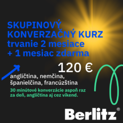 ONLINE ANGLIČTINA, NEMČINA a iné&nbsp; SKUPINOVÝ KONVERZAČNÝ KURZ  &nbsp;trvanie 2 mesiace + 1 mesiac zdarma