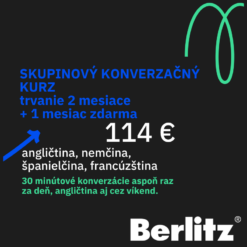 ONLINE ANGLIČTINA, NEMČINA a iné&nbsp; SKUPINOVÝ KONVERZAČNÝ KURZ  &nbsp;trvanie 2 mesiace + 1 mesiac zdarma
